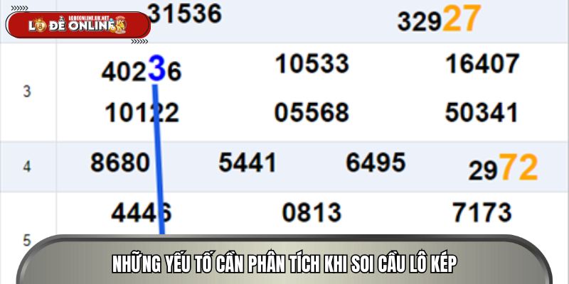 Những yếu tố cần phân tích khi soi cầu lô kép